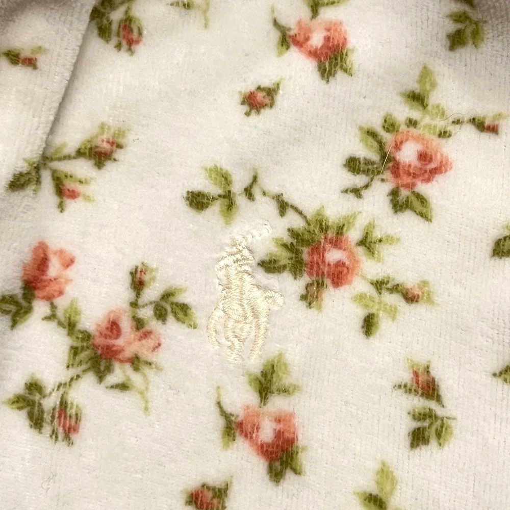 Ralph Lauren Girls 18M Floral Velour Jogger Set‎ Coquette Cottagecore Lounge